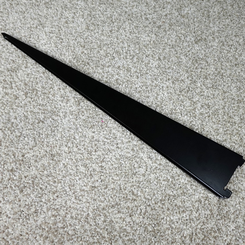 14 Inch Black Metal Slotted Wall Shelf Bracket Retail Display Support Arm‎